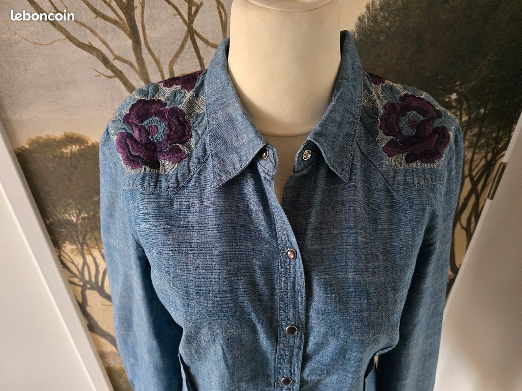 Chemise jeans brodée VENTILO 42 (image 2)