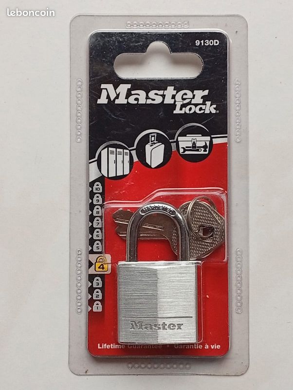 Master Lock Cadenas à clé MASTER LOCK acier laminé, l.50 mm