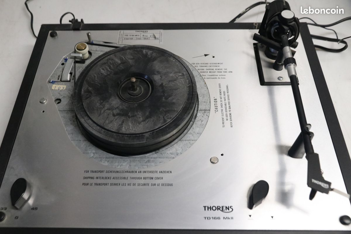 Occasion, fonctionne : Platine vinyle Tourne disque THORENS TD166 MkII (image 9)