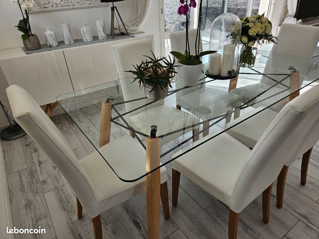 Lot de 6 chaises scandinave blanche (image 7)