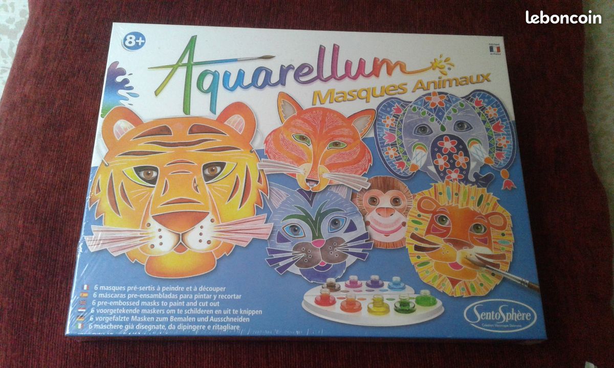 Jeu Neuf Aquarellum Sentosphere Masques Animaux (image 1)