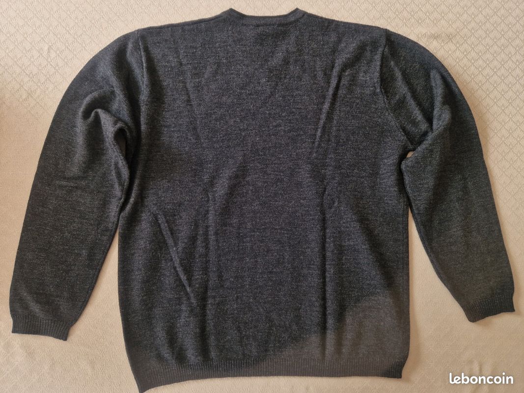 Pull col V, chaud merinos, homme, Brice, taille Vêtements