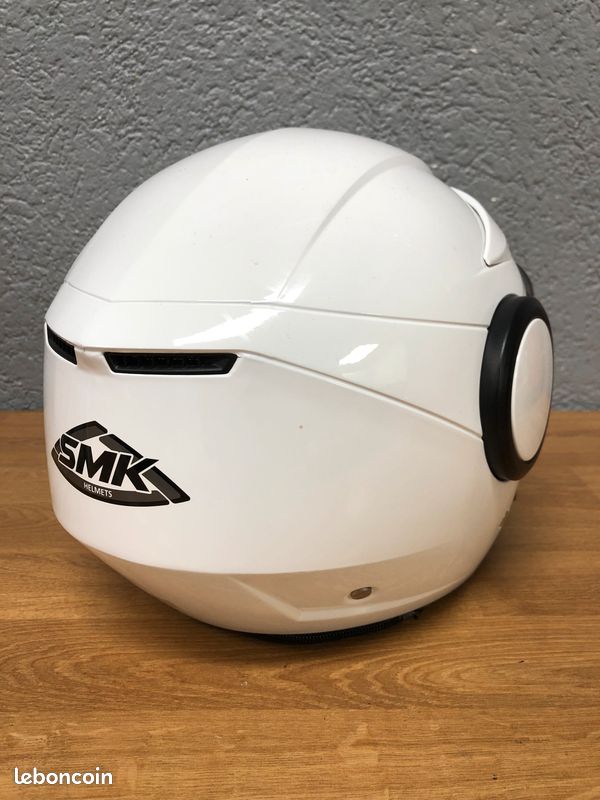 Casque jet SMK Stream blanc brillant – Taille XS (54 cm) – Neuf (image 2)