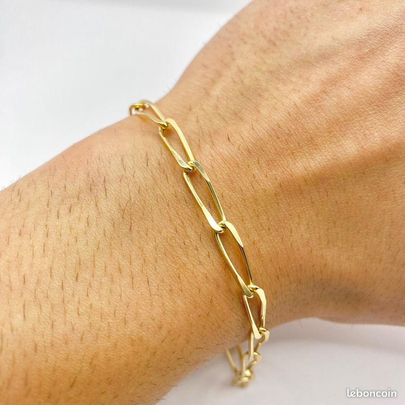 Maille Cheval Gourmette En Or 18 Carats Gourmette Or Jaune 18