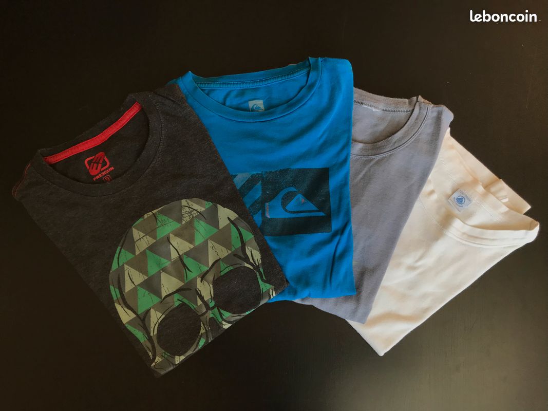 Lot 4 T-shirts Freegun /QuikSilver /Petit Bateau (image 1)