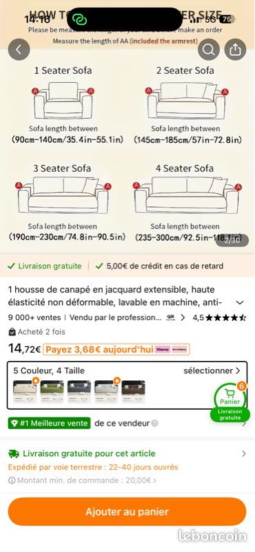 1 pièce Housse de Canapé Moderne Rayée Beige & Gris - Design Élastique Solide en Une Pièce, Adaptée aux Canapés 1/2/3/4/5 Places, Tissu Facile à Entretenir, Housse de Canapé Sans Accoudoirs, Housse de (image 5)