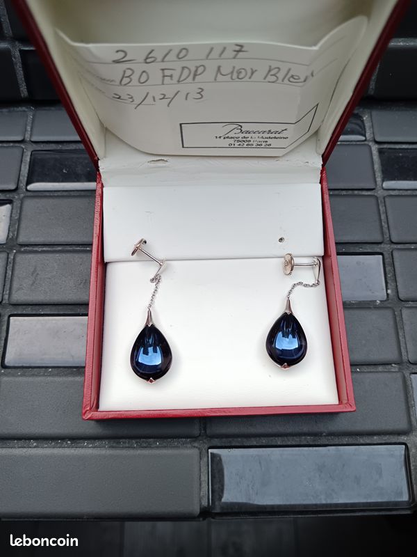 Boucles D'oreilles Baccarat Psydelic Rouge - Occasion Très Bon état, Bijou De Marque