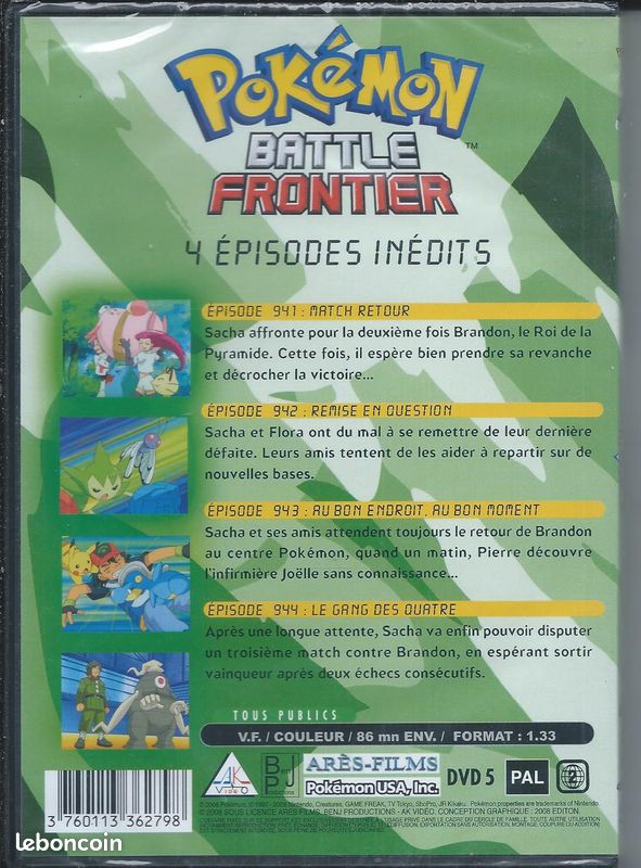 DVD Pokémon Battle Frontier Saison 9 Volume 11 (image 2)