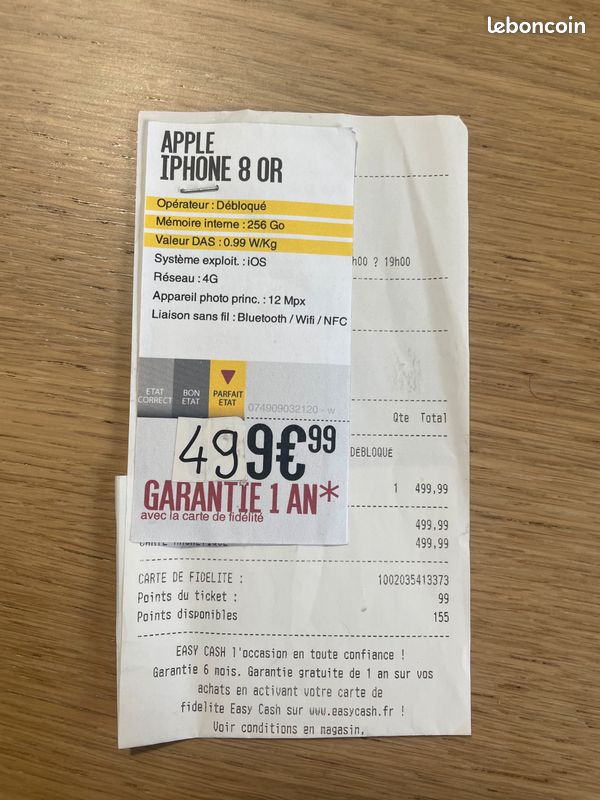 IPhone 8 rose 256Go (image 5)