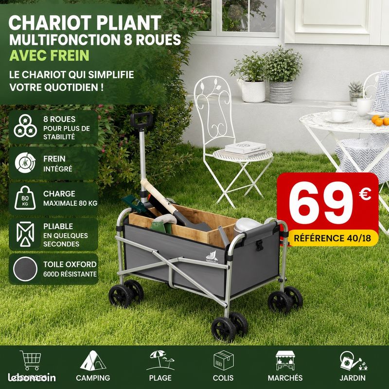 Grand Charriot à 8 roues (image 1)