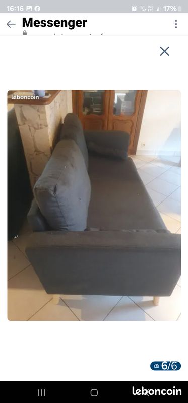 Bois . Petit frigo canapé. Table basse (image 4)