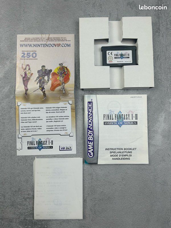 Jeu original Game boy Advance GBA jap JPN FINAL FANTASY I II 1&2 FF1