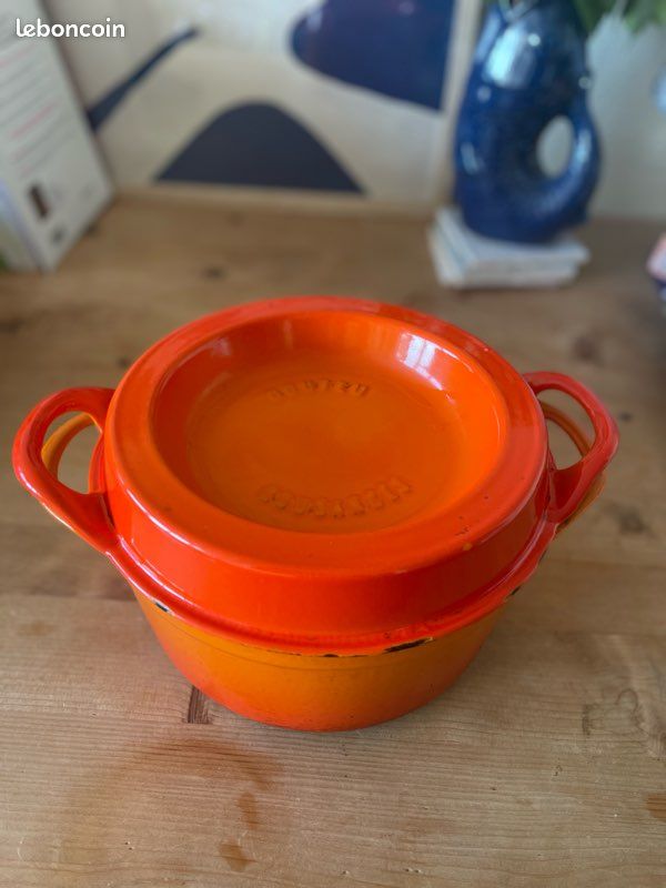 Cocotte Ronde Fonte Orange DOUFEU 56 Cm - Simili Le Creuset - Occasion