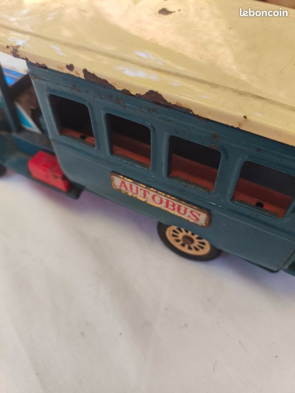 Autobus Ancien LIMA En Tôle – Type Marchésini – Jouet De Collection 11,5 Cm