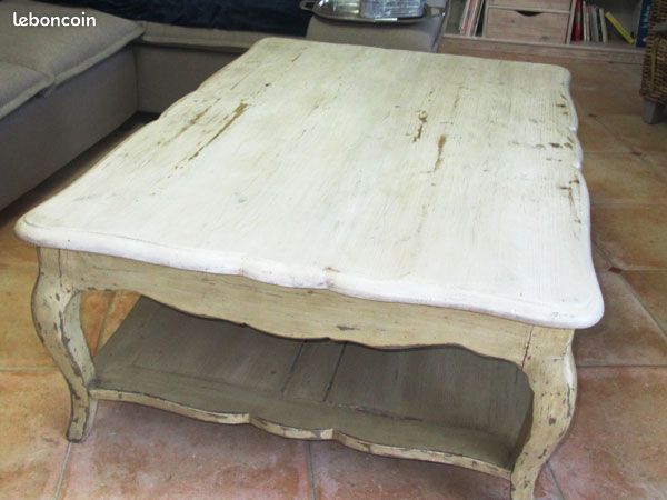 Table basse de salon en pin massif de marque Intériors (image 6)
