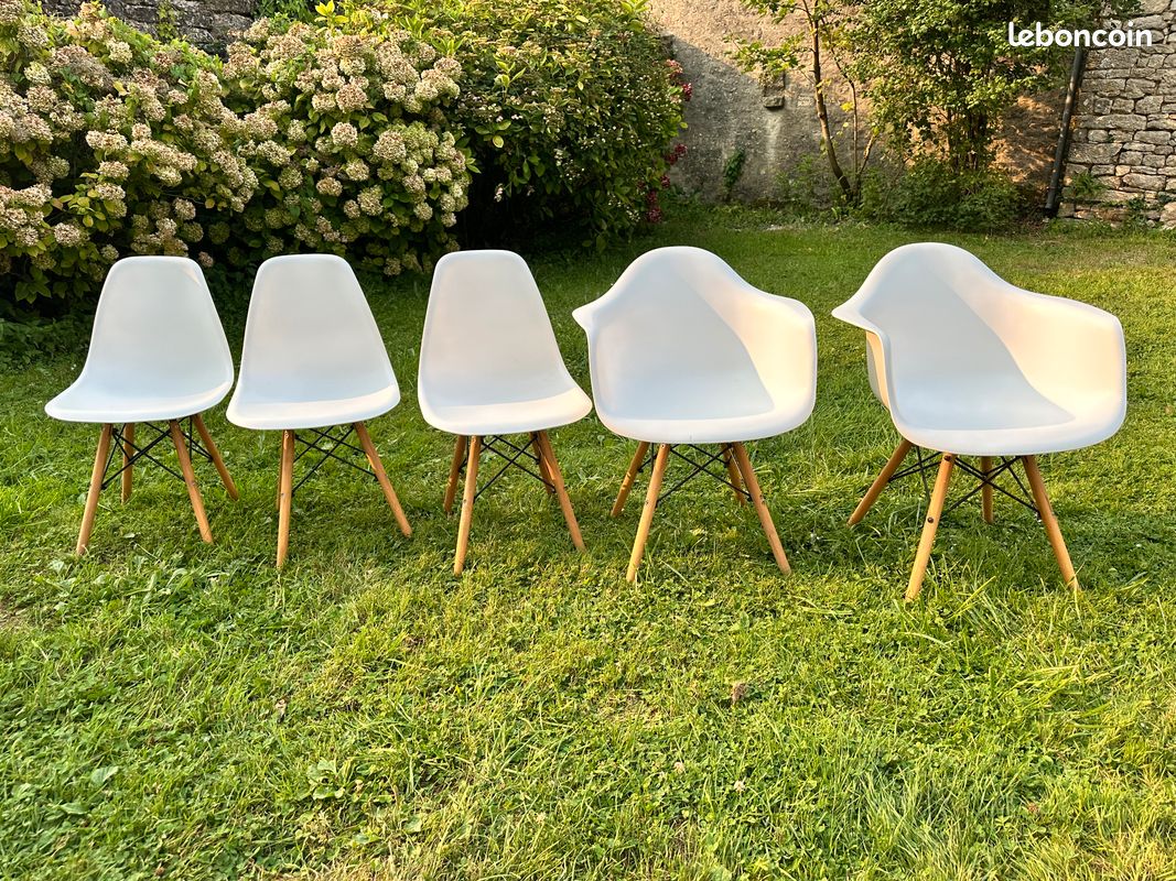 3 chaises et 2 fauteuils scandinave (image 4)