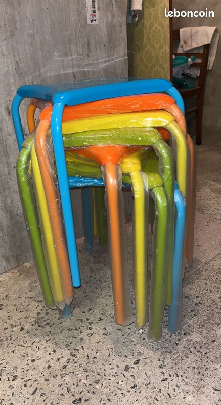 Tabouret couleur acidulé (image 1)