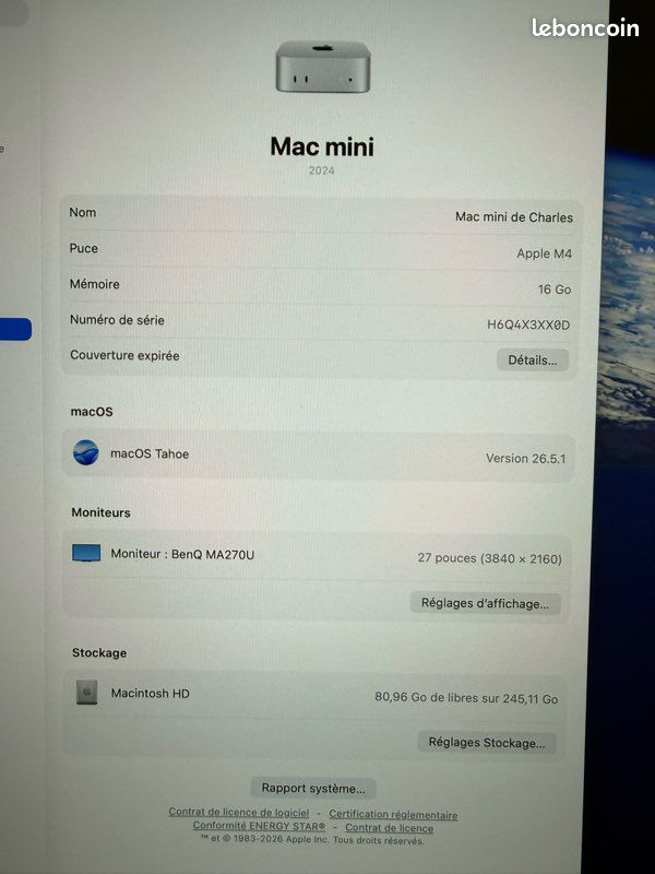 Mac mini M4 16GO 2025 (image 4)