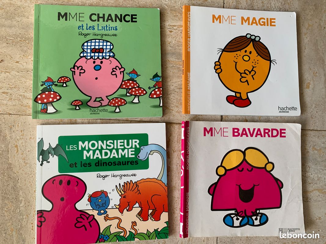 Lot Mme Magie, Mme Chance, Mme Bavarde, Monsieur Madame et les dinosaures (image 1)
