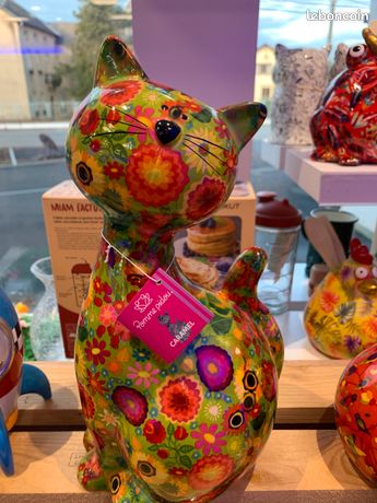 Pomme pidou Tirelire chat grand modele Décoration