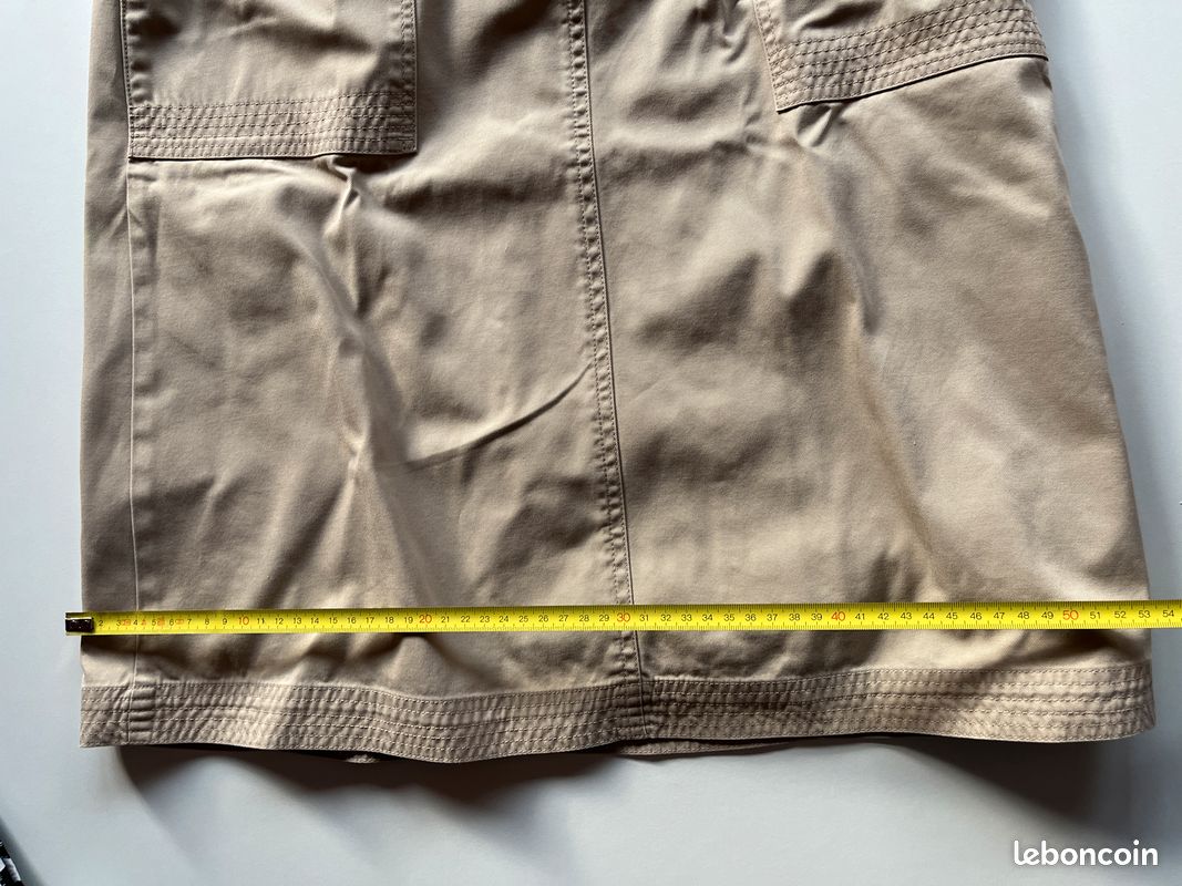 Jupe beige Camaïeu T.38 – style safari d’été, parfait état (image 7)