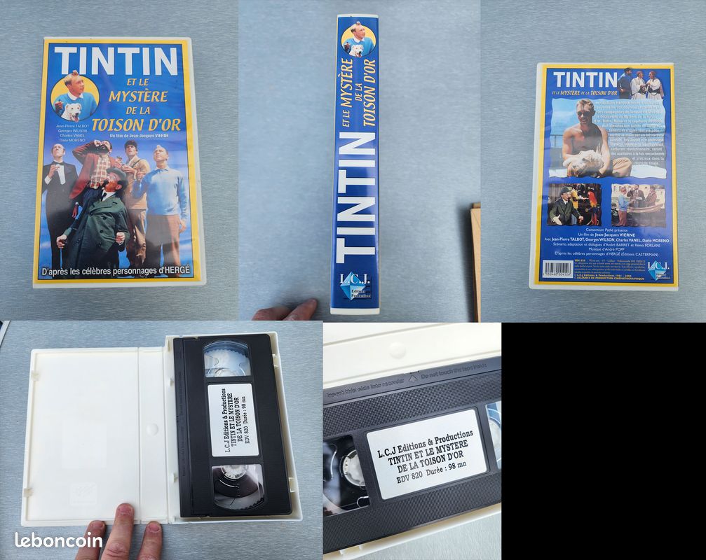 Lot 10 VHS Tintin – Coffret spécial + films & dessins animés (image 3)