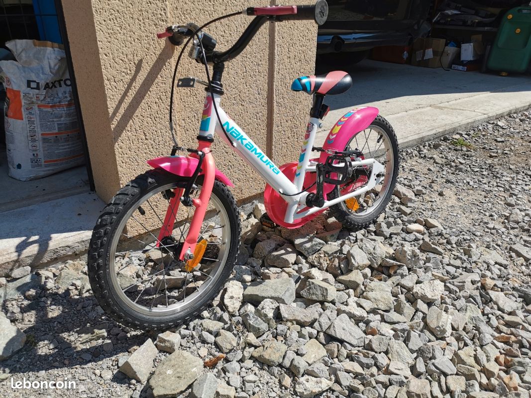 Velo enfant fille Nakamura 16 pouces Princesse Plume à ans