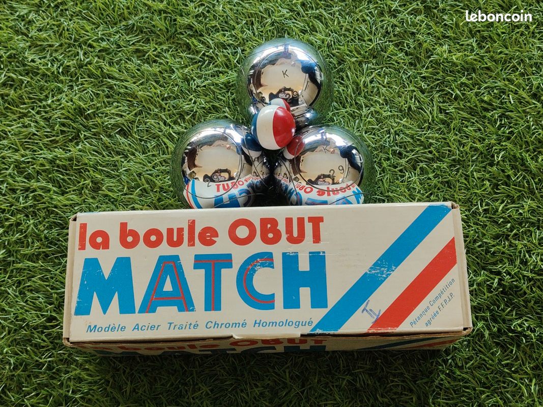 2 Boules Pétanque Obut Competition Chrome - Dans Boîte D'origine