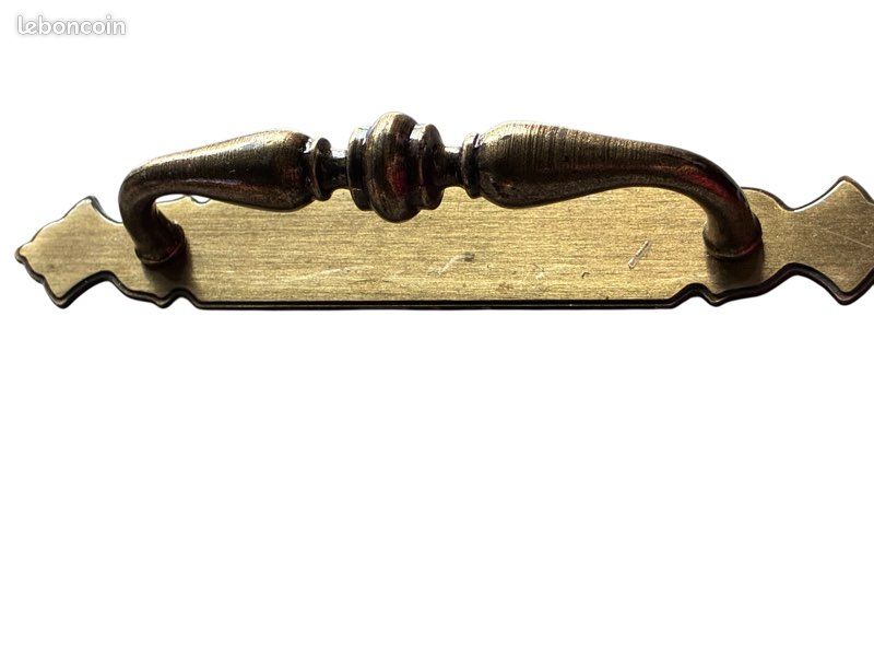 1 Poignée de meuble style ancien en métal finition laiton patiné (image 2)