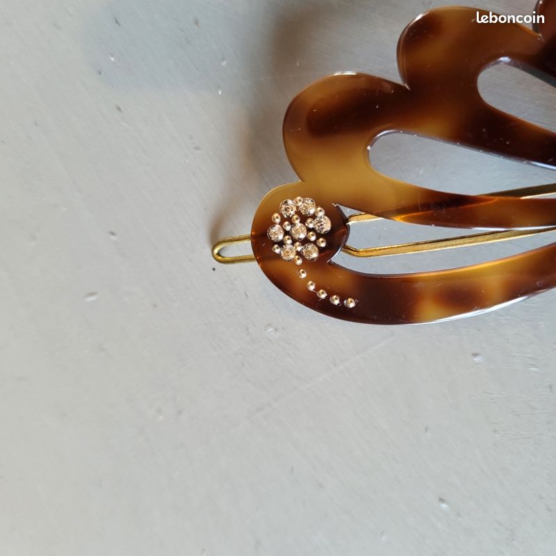 Lot de 2 barrettes avec strass fait main neuves (image 7)