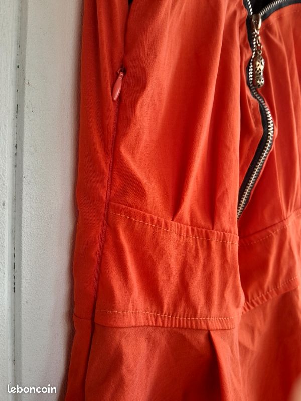 Haut à volant orange et noire-Meiling fashion (image 2)
