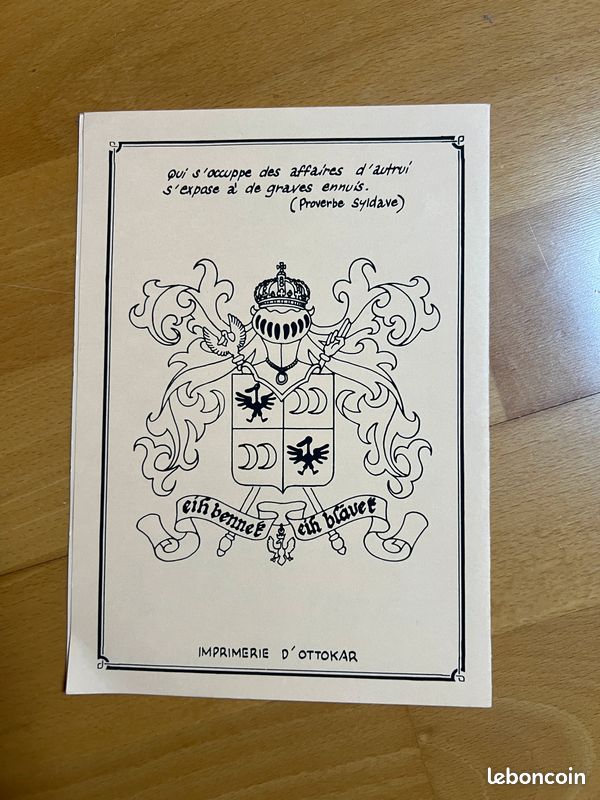 Menu klow tintin reproduction - Collection