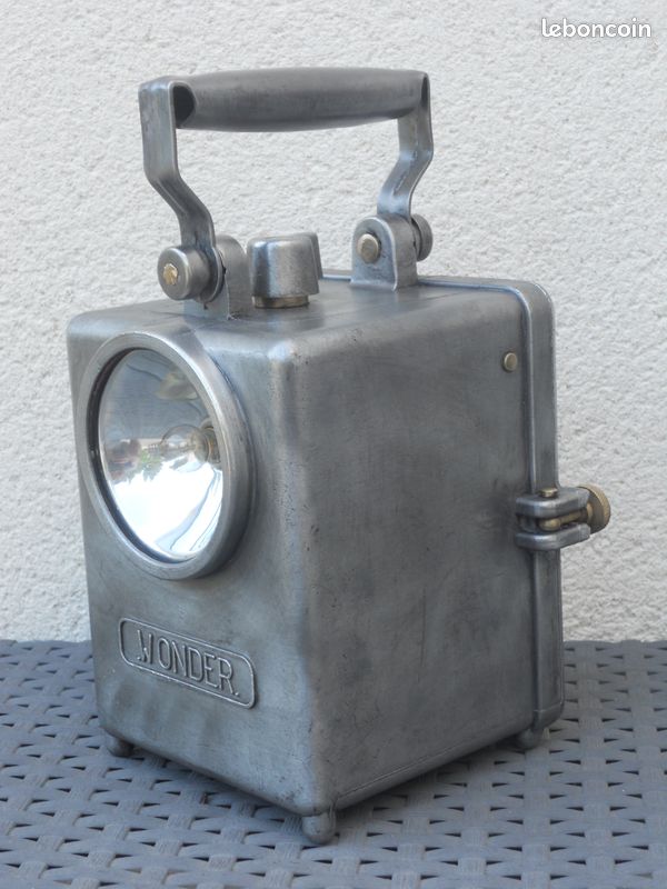 Ancienne lampe WONDER type AGRAL SNCF TRAIN Cheminot STYLE INDUSTRIEL (image 2)