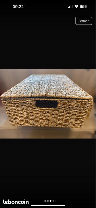 Lot de 2 paniers de rangement en fibre naturelle de chez CASA (image 3)