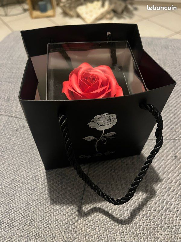 Coffret cadeau rose éternelle et collier (image 3)