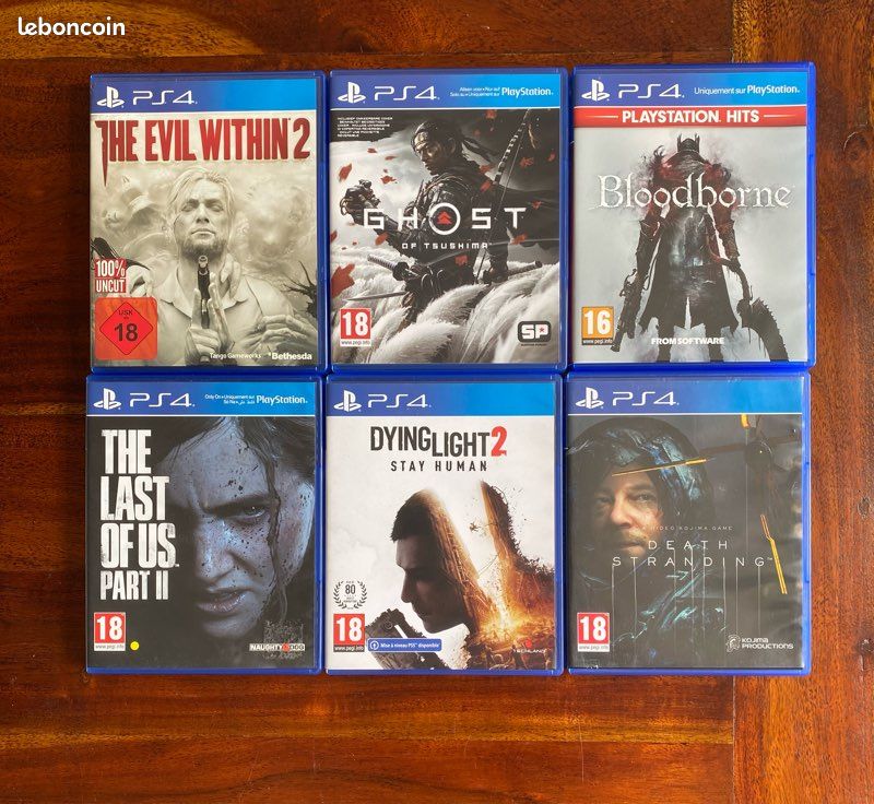PlayStation 4 500 Go + 1 manette + 6 jeux – Très bon état (image 4)