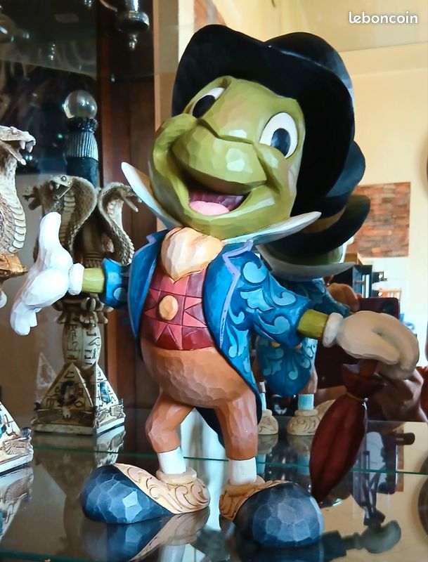 Grande Figurine Jiminy Cricket (Grillet) - Neuf Sous Emballage - Pinocchio - Collection Disney