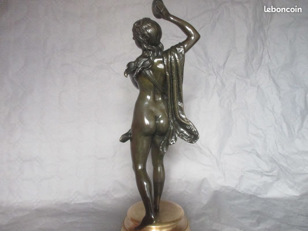 Ancienne sculpture bronze "Danseuse aux cymbales" (image 9)