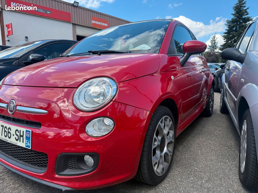 Fiat 500c 1,2i 70ch S Cabriolet/ Rouge/ Semi-Cuire/2014/Radar de recule/Jantes Sport (image 6)