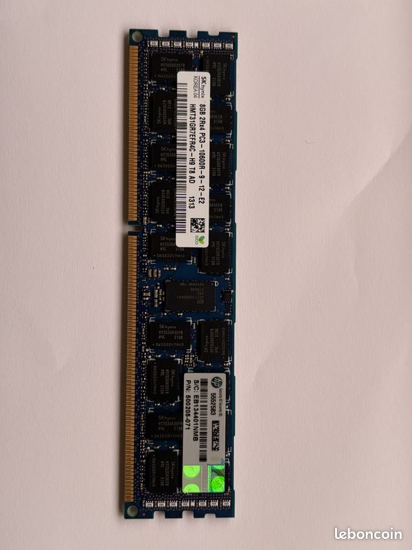 Mémoire PC3 - 16gb 2Rx4 - 12800R hynix - lot de 2 x 8gb