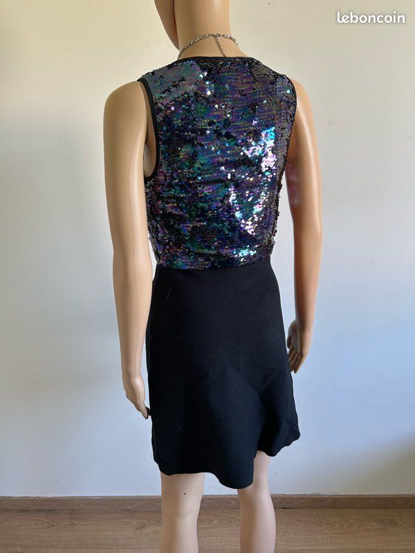 Robe noire neuve avec sequins Morgan taille S (valeur 85) (image 8)