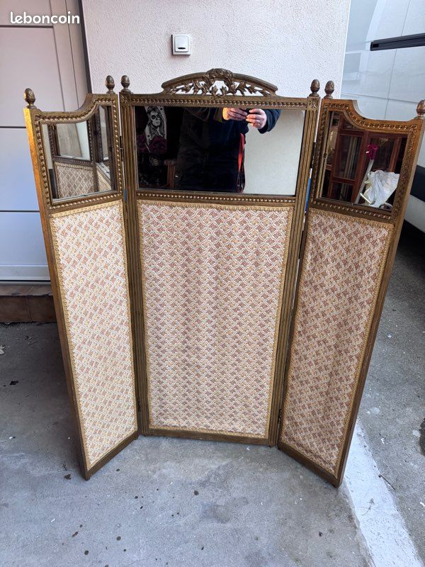 Ancien Paravent miroir baroque (image 2)