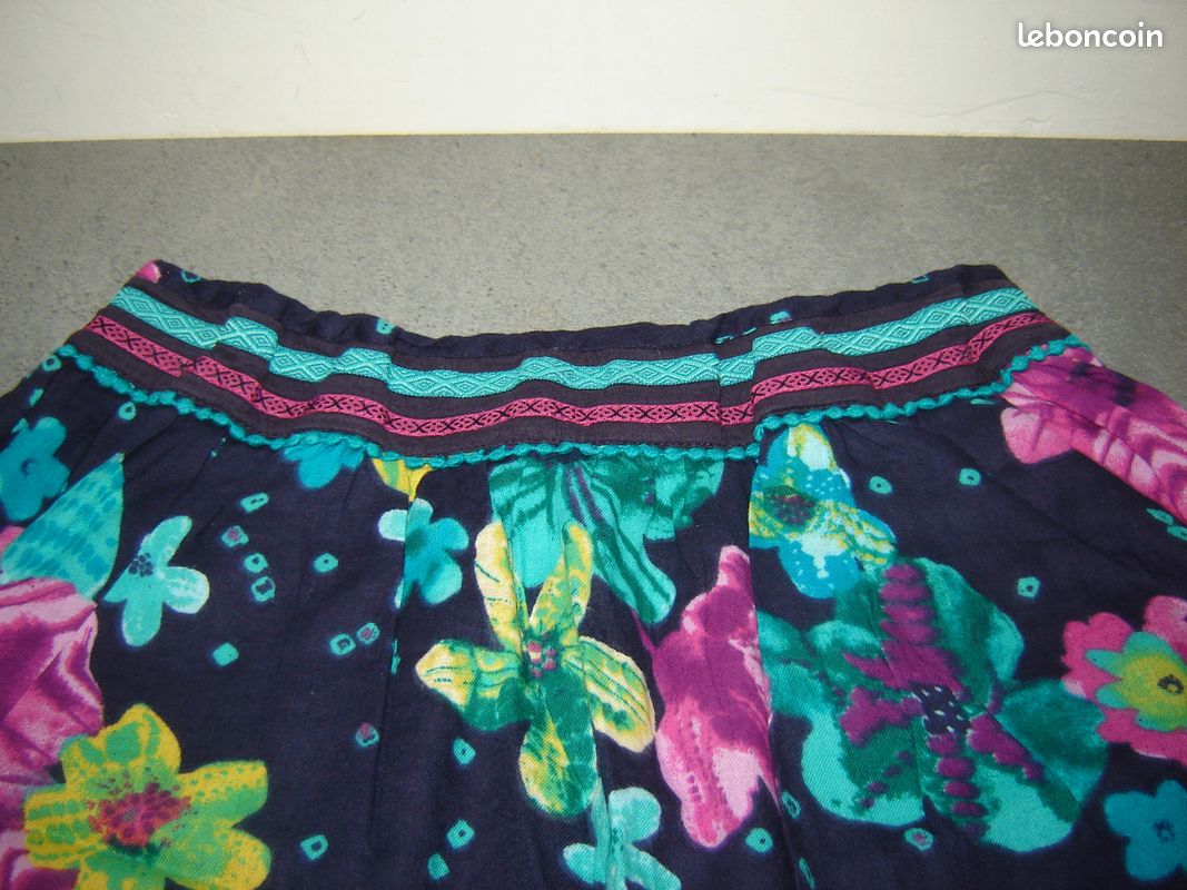 Jupe évasée Catimini Multicouleur - Taille 10 Ans - 100% Coton - Occasion Très Bon état