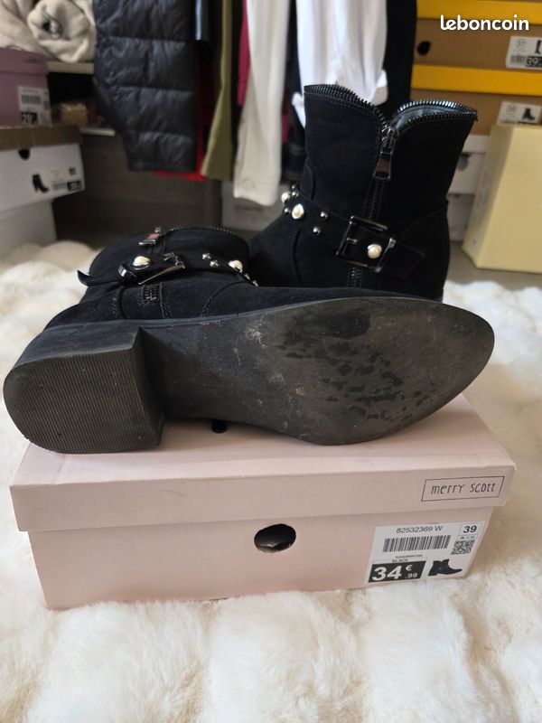 Bottines noires femme (image 2)