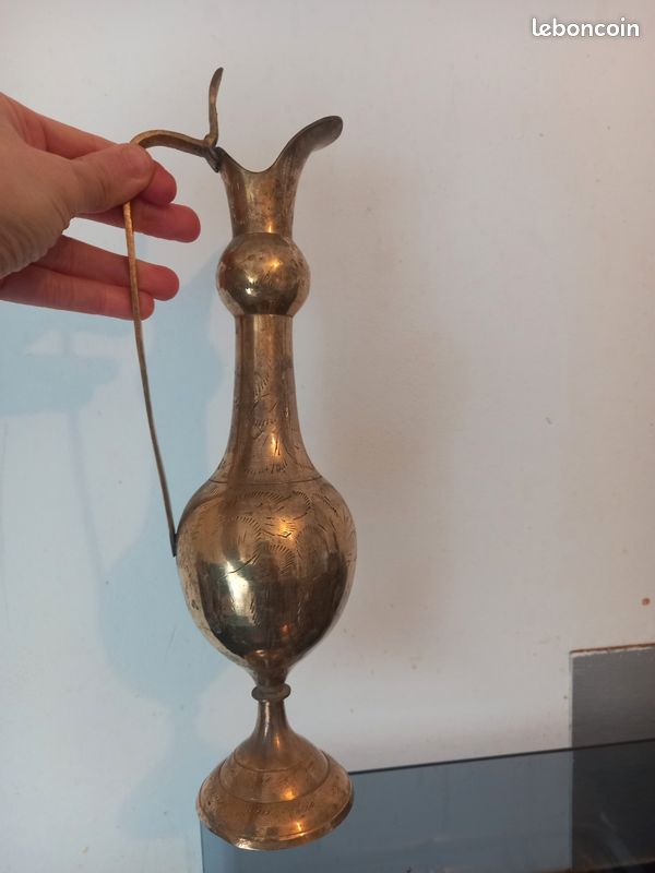 Bouchon De Vase En Laiton Floral Vintage 4 Pièces – Bobeche Lampe Brut Inachevé USA 1970