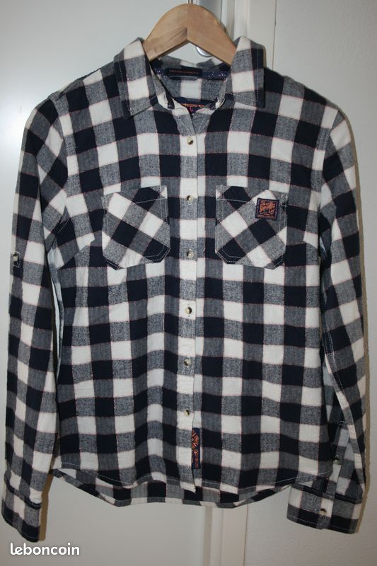 Chemise à carreaux SUPERDRY taille S (image 2)