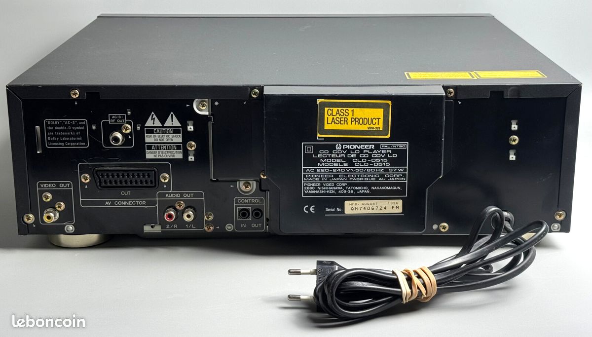 Lecteur Laserdisc Pioneer HLD-X9 Haute Définition - NTSC, Occasion Fonctionnel, Unité Principale Uniquement