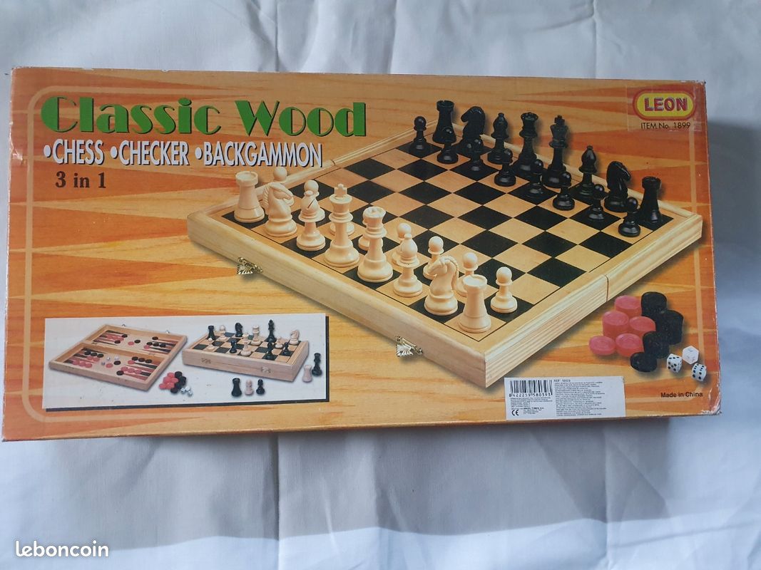 Jeu en bois 3 en 1 (image 1)