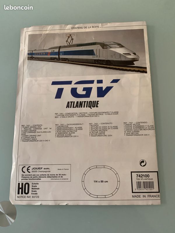 Train Miniature Jouef – TGV Congrès De Nantes MOROP 91 – Édition Rare, Neuve