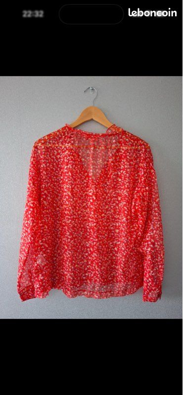 Blouse Féminine Grace Et Mila - Taille L - Bleu - Occasion En Très Bon état